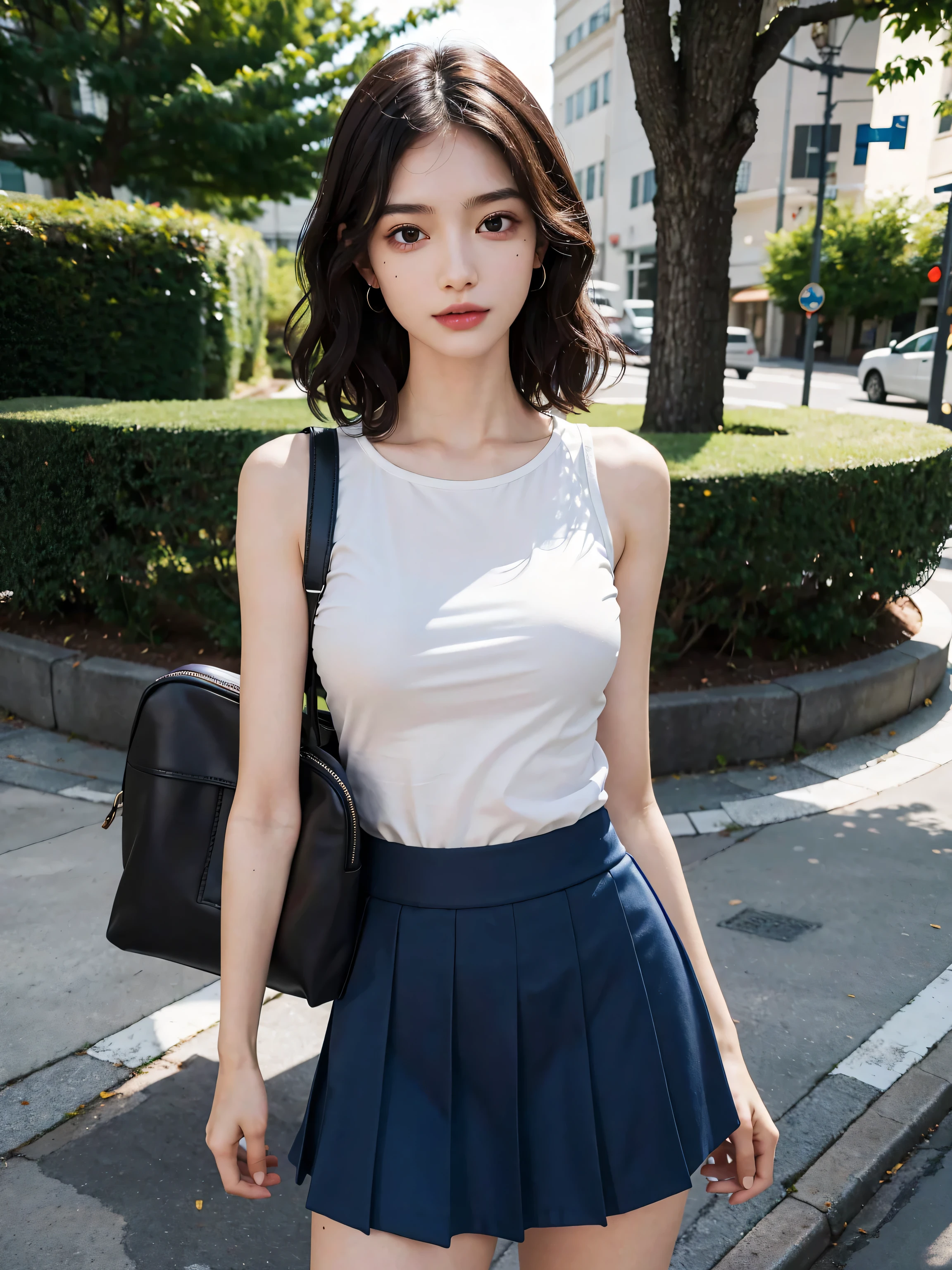 Shiny tight skirt、raise arms、Show armpits、Turn up your skirt、Long body、A slender、Inside the city、adult woman、adult lady、skin-tight、from the rear