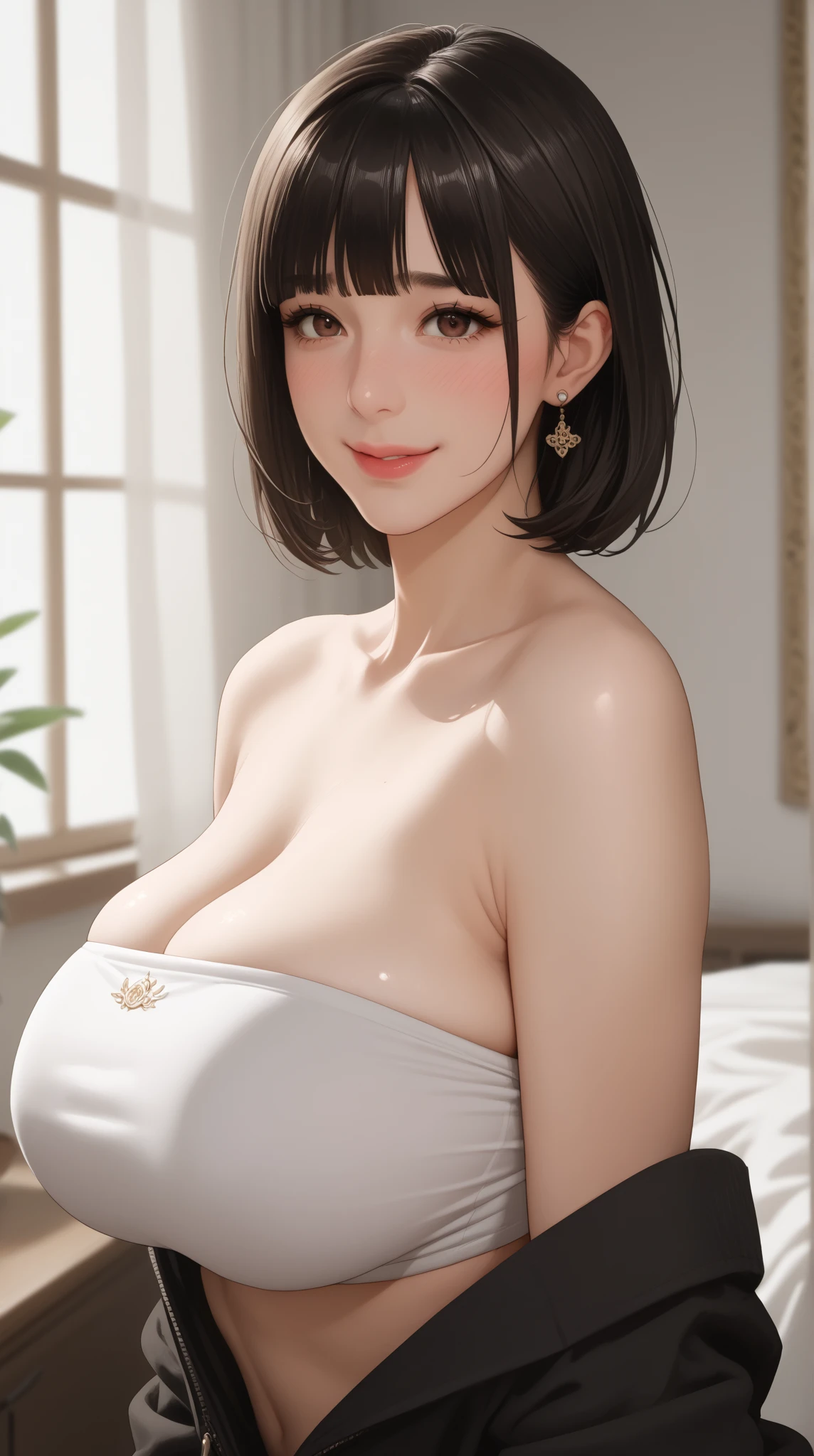 (masterpiece:1.3), (8k, photorealistic, RAW photo, best quality: 1.4), (1girl), beautiful face, (realistic face), (black hair, short hair:1.3), beautiful hairstyle, (realistic eyes), beautiful detailed eyes, long eyelashes, (realistic skin), beautiful skin, [medium breasts:0.2], (perfect body:1.3), (detailed body:1.2), (necktie), (collared shirt, pleated skirt:1.3), absurdres, attractive, ultra high res, ultra realistic, highly detailed, soft lightning, golden ratio,