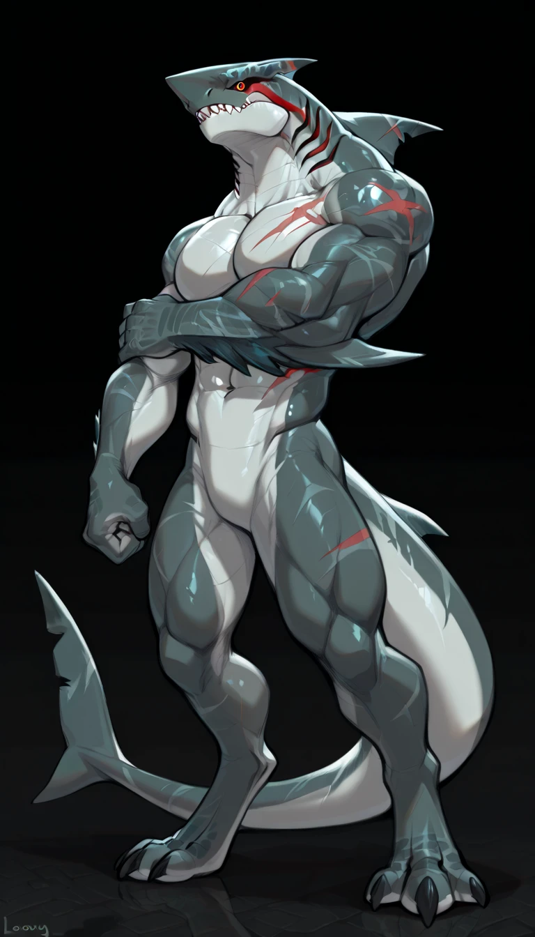 <lora:Khanivore_v1-000003:0.6>,khanivore,anthro,white simple background,blue eyes,detailed scales,detailed,best quality,((masterpiece)),featureless breasts,full body shot,digitigrade,by silgiriya mantsugosi,action-packed,realistic scales,white background,