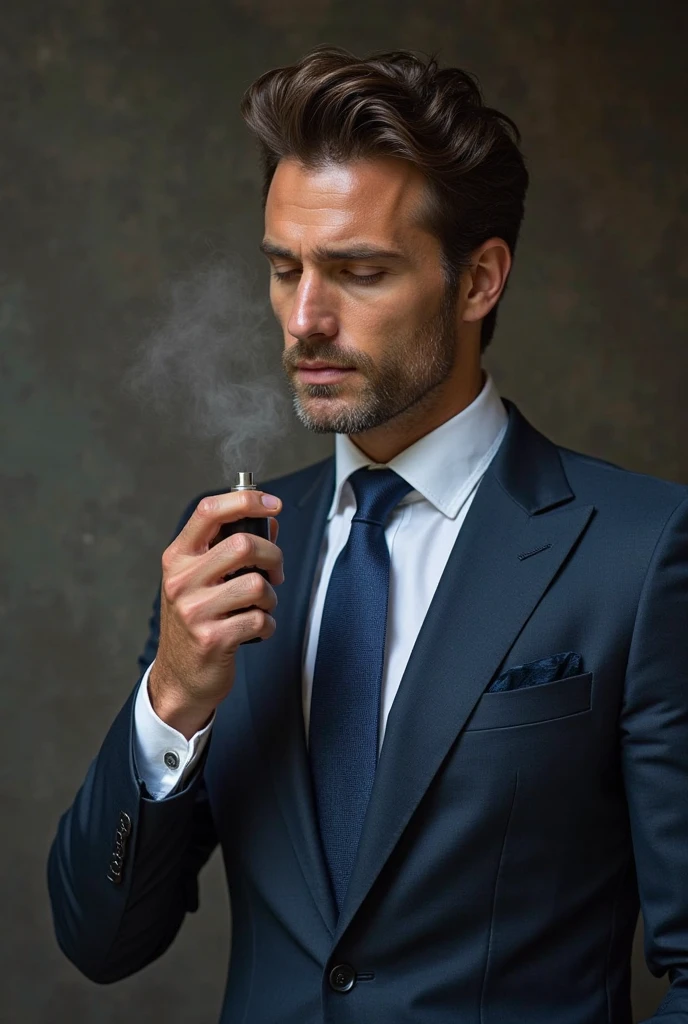 Mash handsome villain smoking a cigarette