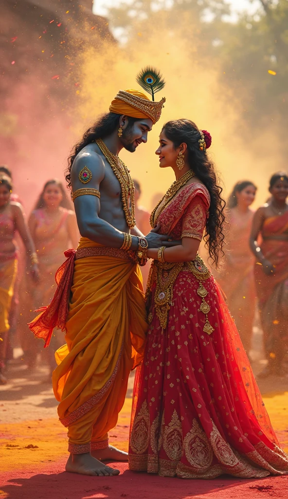 Janam ashtami ki subh avasar pe badhiya sa at least 5 minute ka radha aor bhagwan krishan ka dancing video bna ke do