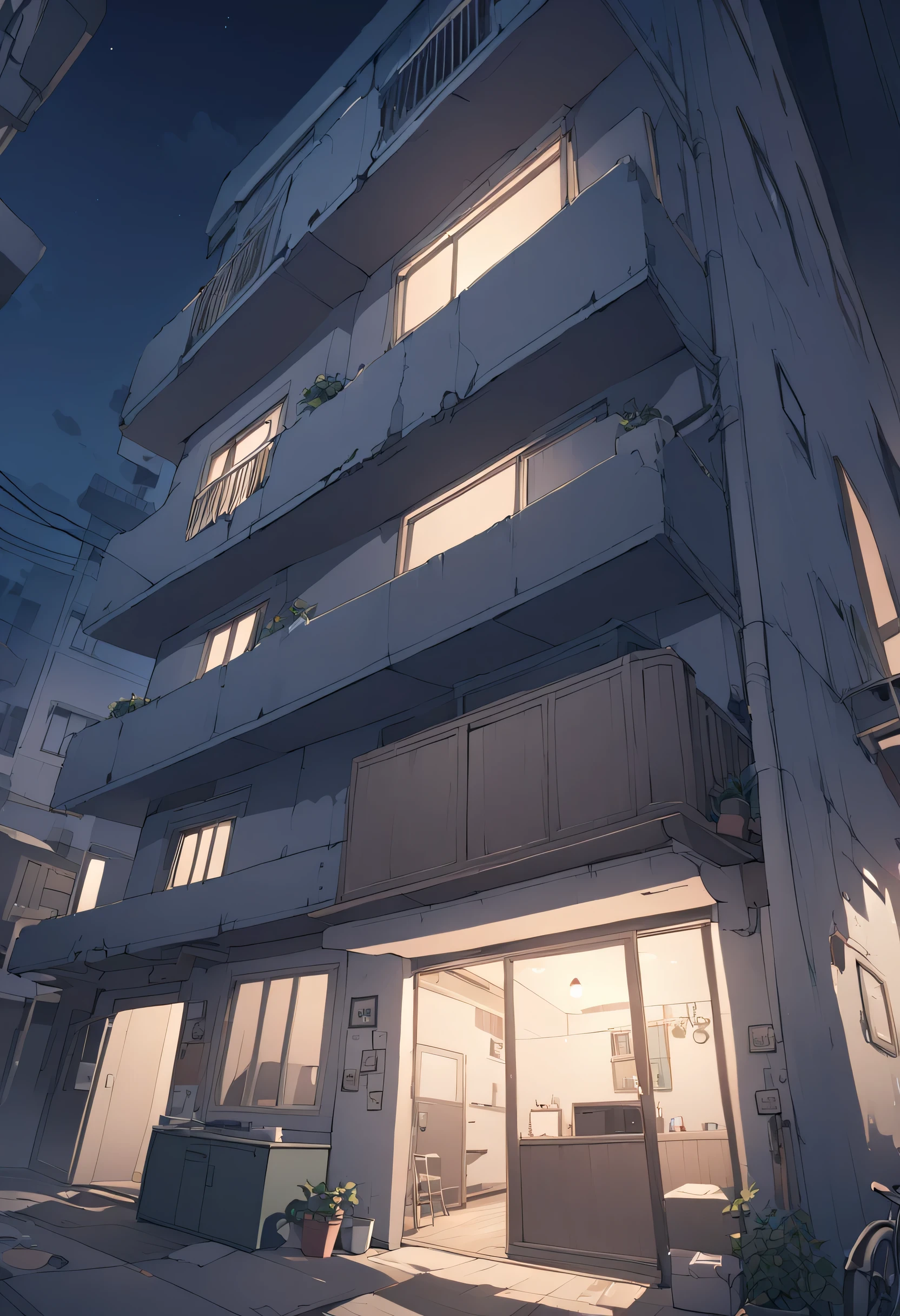 Shabby Apartment、night
