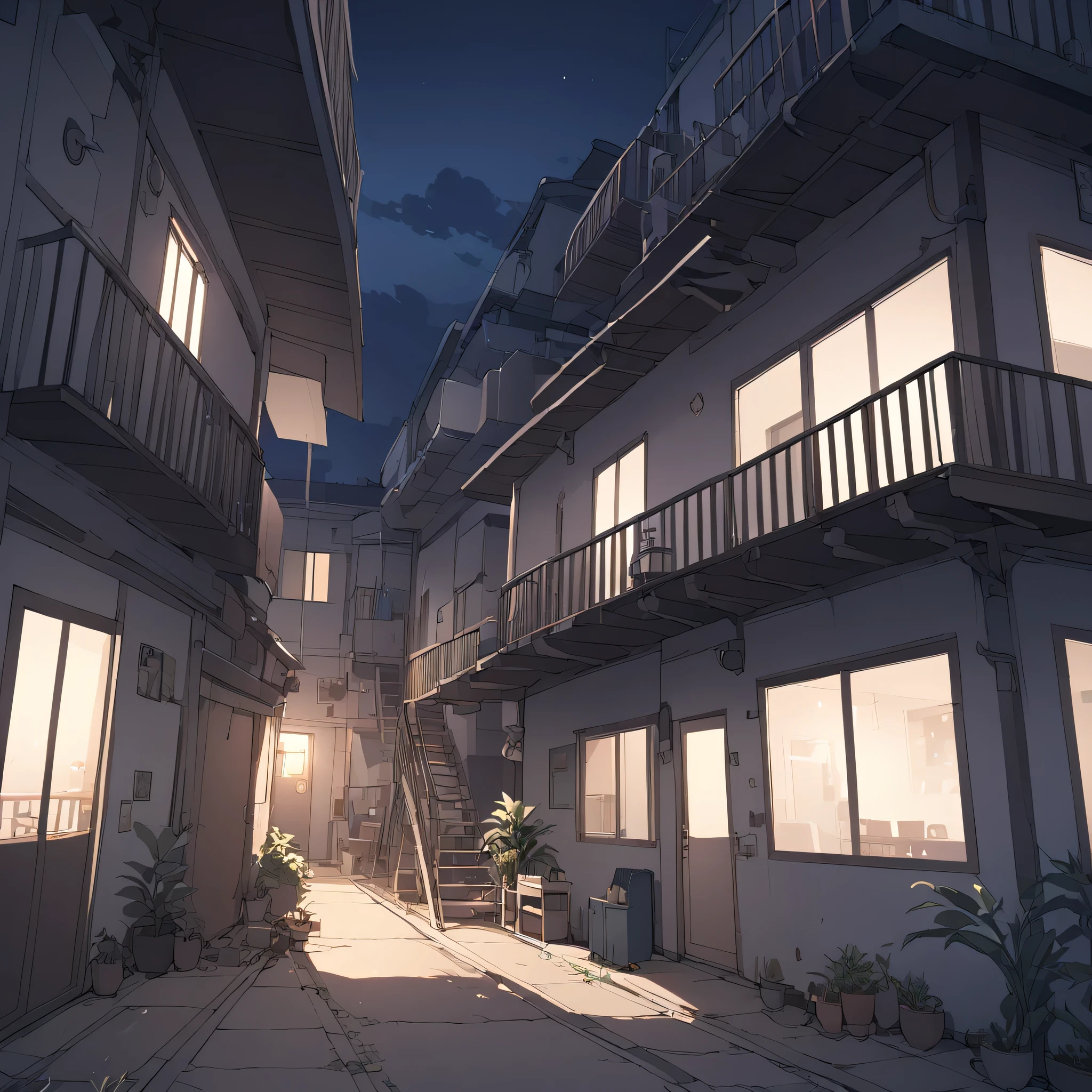 Shabby Apartment、night