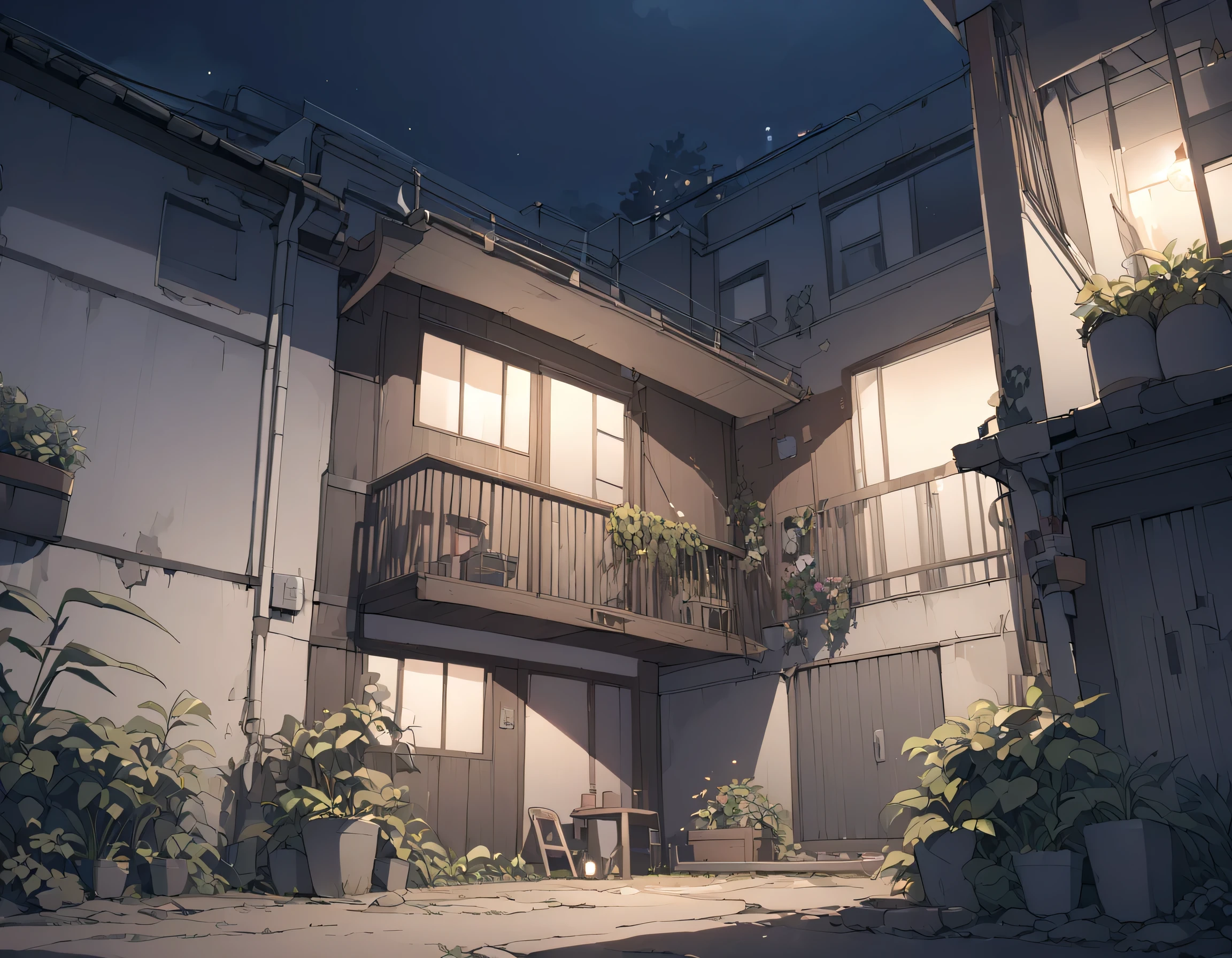 Shabby Apartment、night