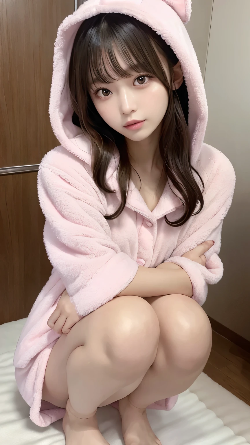 girl sleeping、22 years old、逼真、Wearing pink pajamas、Has black hair。insertion、Female genitals、masturbation、touch and play、Panting face