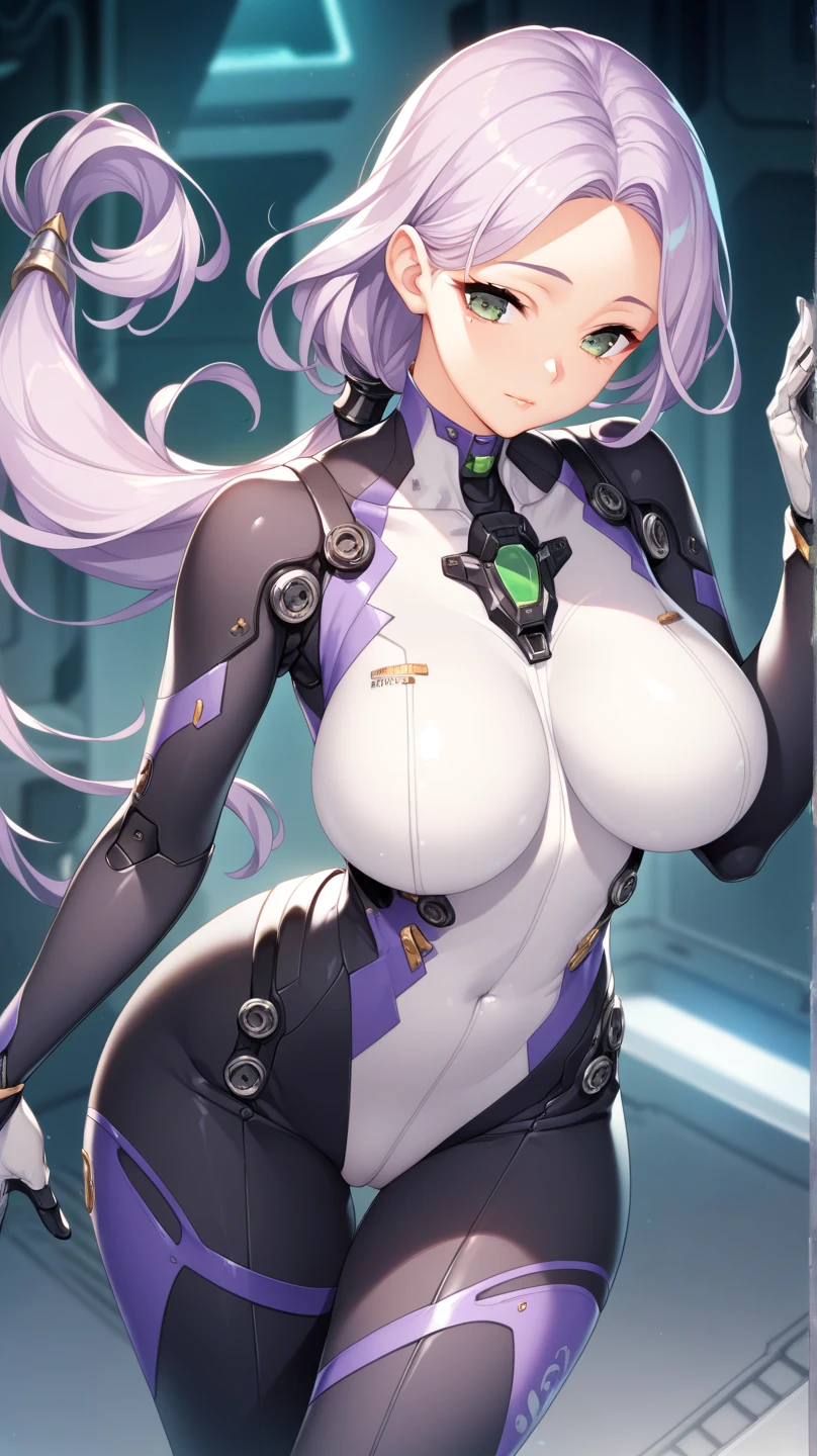 Highest quality、Ultra detailed high resolution Unity 8k wallpapers、Detailed perfect anatomy horny NSFW (((dj))) ((Obscene))(((high tech,suit))) Beautiful breasts, Beautiful areola, Big Ass, Ample breasts (((Hollow Eyes))) Gray Hair (((Strong penis、long、Huge、pound、penis)))
