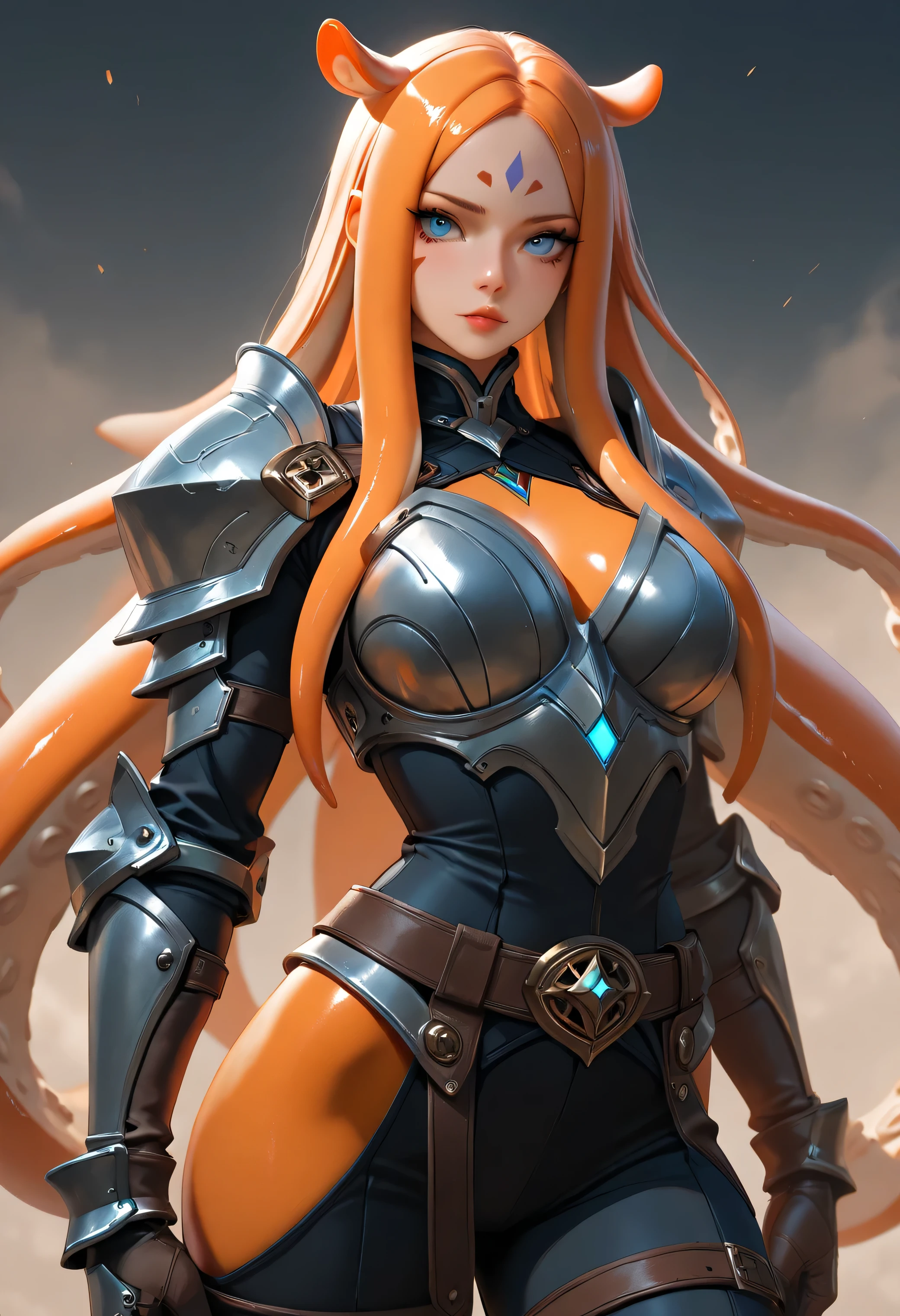 arafed woman with Occre hair and Occre hair in a forest, portrait of a female warlock, deviantart artstation cgscosiety, steven artgerm lau, artgerm julie bell beeple, alexandra fomina artstation, stanley artgerm lau, trendin on artstation, female mage, very beautiful leather top model