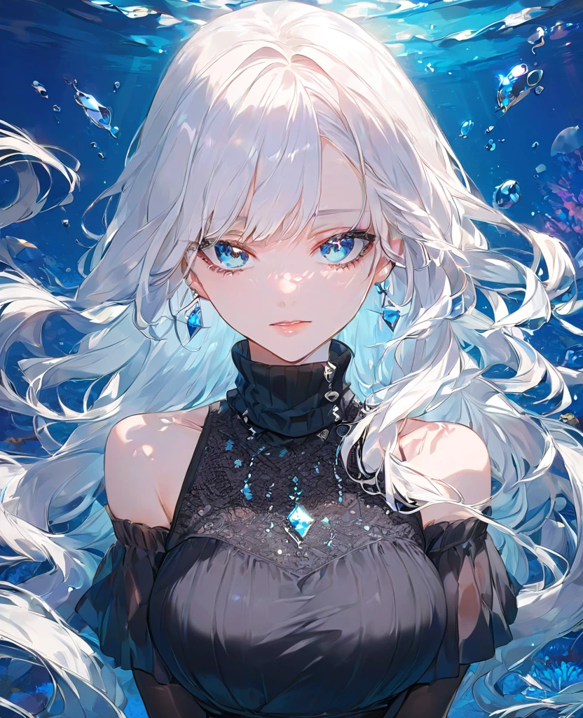 best quality, Masterpiece,white hair, blue eyes, young man, Slippery hair,grave,cry