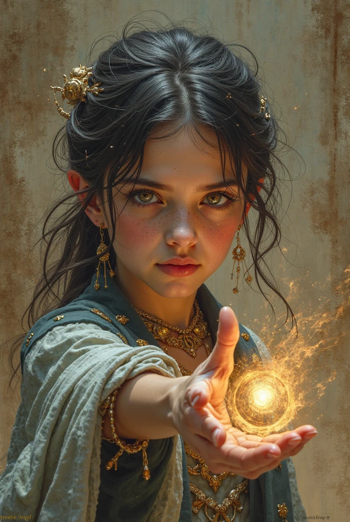 a girl, war, special effects, magician, detail, cinematic lighting, legs in water, atmospheric perspective, 8k, super detail, high detail, high quality, high resolution, masterpiece,
