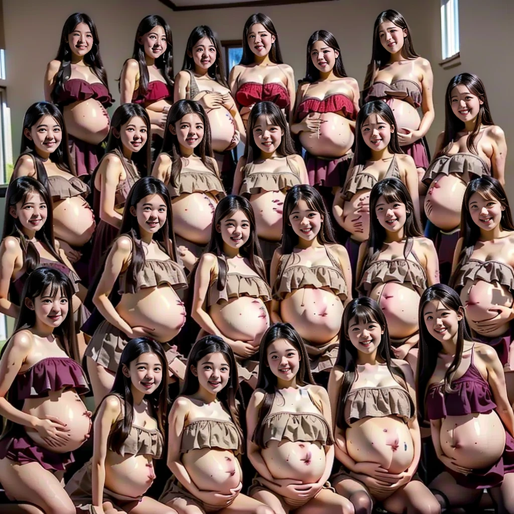 ((hyperbest quality)), ((masterpiece)), (detailed), three girl in dark room, three japanese girl, perfect face, detailed face, ultra HD resolution, three girl fullbody in dark room, soft light, naked, nude, big , openlegs, realistic photo, realistic skin, open legs, goddess, straddle showing vagina, soft tan skin color, pregnant