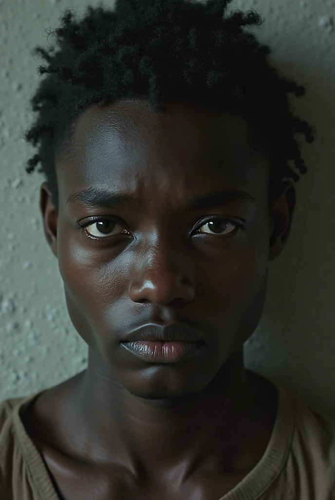 Draw a dark-skinned boy suffering from bullying