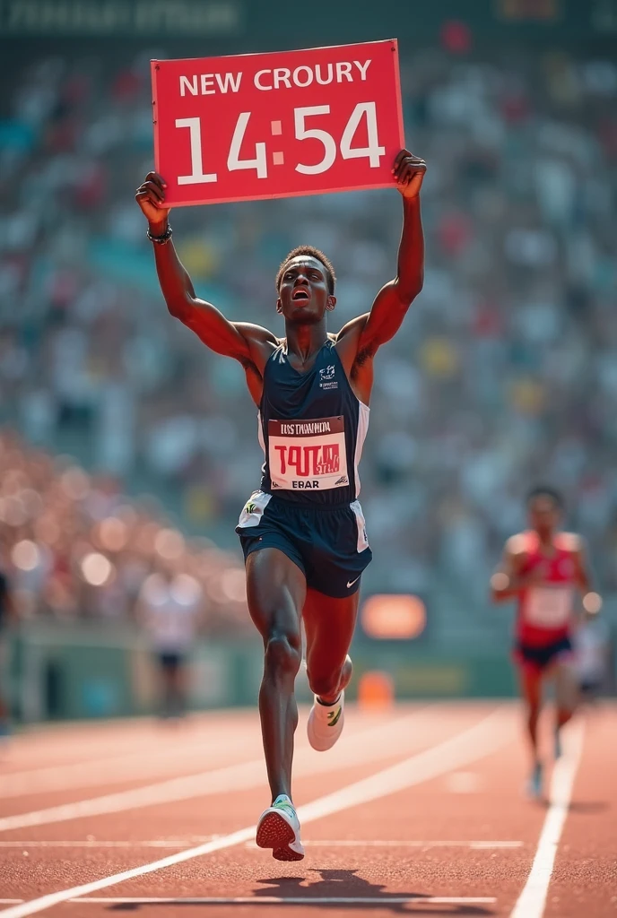 Ethiopia&#39;s Abebe Bikila crosses the finish line of the full marathon at the National Stadium at the Tokyo Olympics., 19, color photo.
