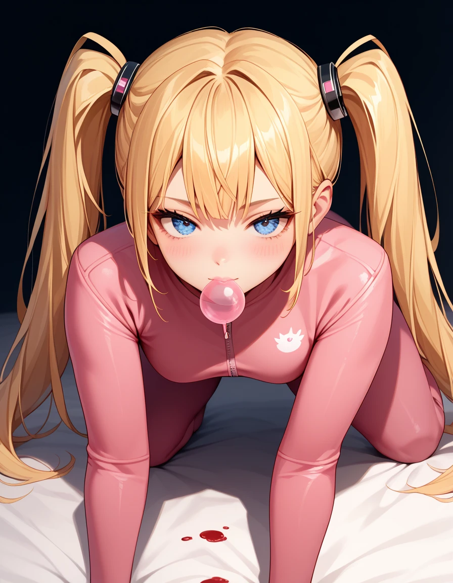 A charming little girl,All-over flesh-coloured rubber set,Half crouched on the ground,Milk spilled on the body,The whole body was wet with heavy rain,Make peace gestures,It's so spicy,So much so that she stuck out her tongue,Sweating all over,Plug gag,Huge breasts,(camel-toe,Carmelto,Vulvar shape:1.6),(Latex onesies),(rubber catsuit),