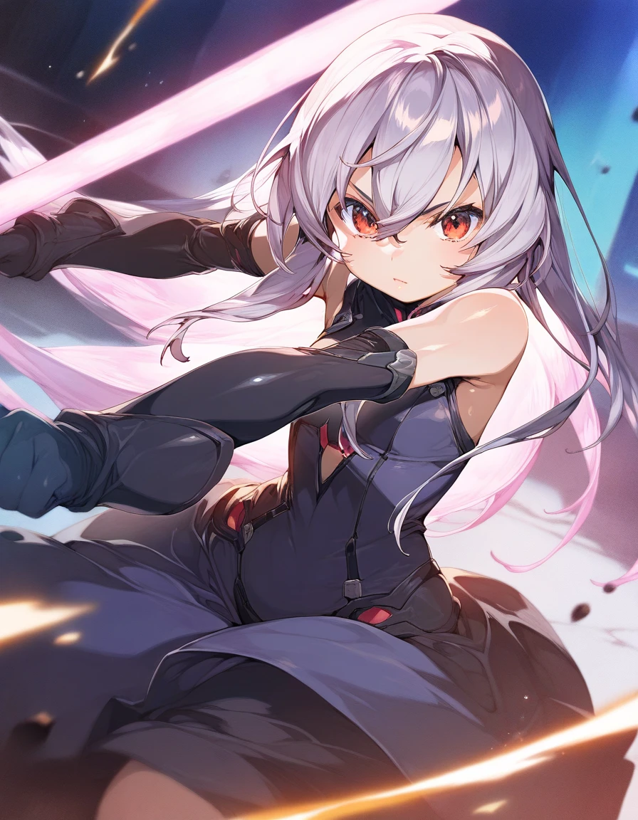 arcana_style\(starlight\),lucy \(cyberpunk\), 1girl, arm up, asymmetrical hair, belt, bodysuit, covered mouth, covered navel, detached sleeves, grey eyes, hip vent, holding, holding weapon, looking at viewer, pouch, short hair, sky, solo, weapon, white hair, wire, short shorts, shorts, open jacket
<lora:arcana_style(starlight)_lora_V2:0.65>