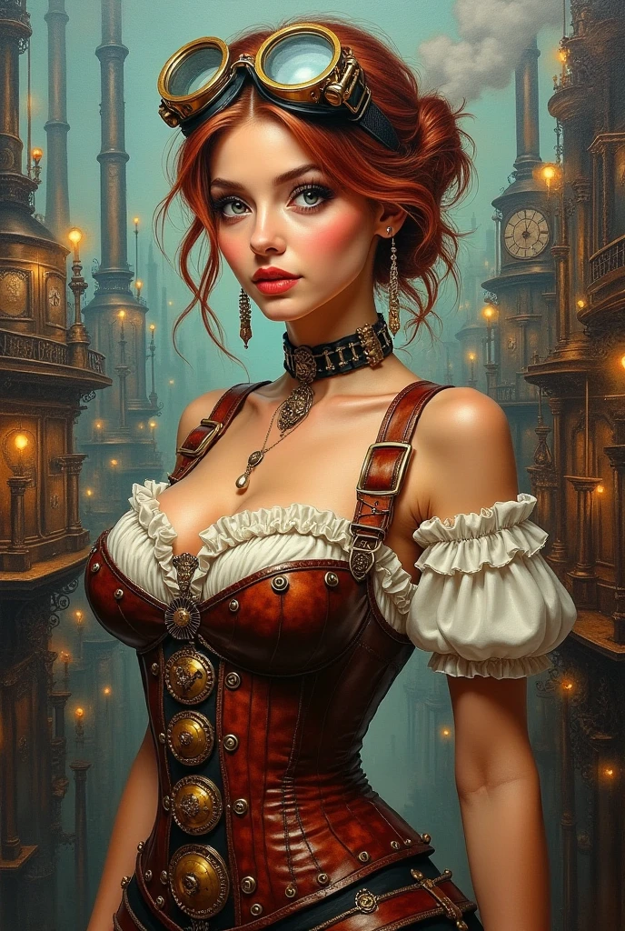 beautiful ginger women in detailed dress at tavern, air above hair, IPA award wining, masterpiece, best aftereffects