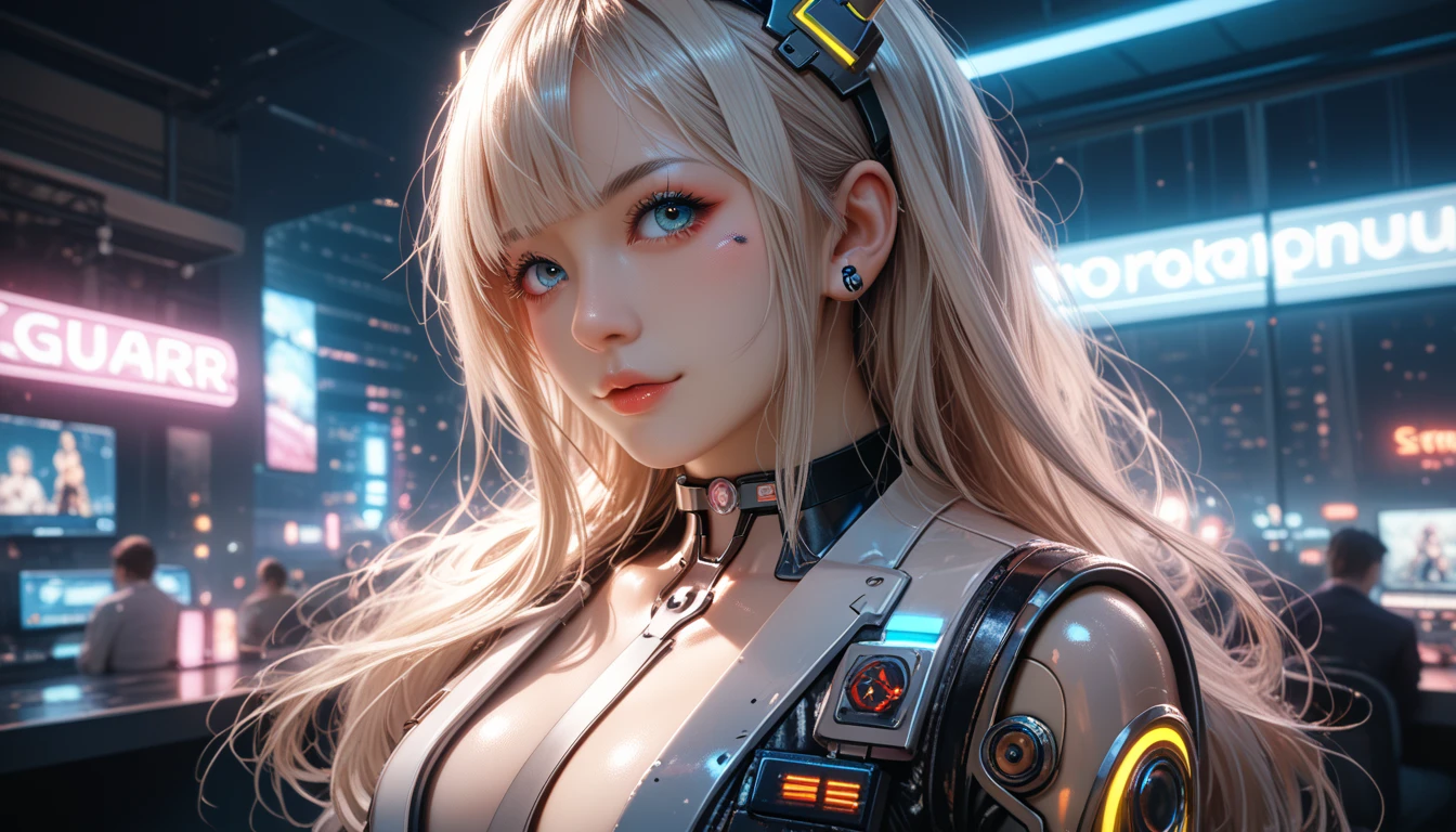 (photorealistic:1.8, highest quality:1.8,8K masterpiece:1.8,High resolution,muste piece:1.8,RAW Photos,cinematic lighting), cyber punk、city at night、train, (1 android girl:1.3)、Hachiorg、 (alternative、dull tone、calm tone:1.3)(1 beauty、Beautiful face in every detail:1.3)(tight suit:1.7)(bee wrestler mask)((Moderate chest:1.3))、(look back、squat、raise your hand:1.2)(body fluids attached to the body:1.4)(elation:1.4)、 (midium Hair:1.2,beautiful shining blonde hair:1.5), Stoic、 plump nipples、(cameltoe),No split screen,slender abs:1.2,(Young sensual gravure idol)