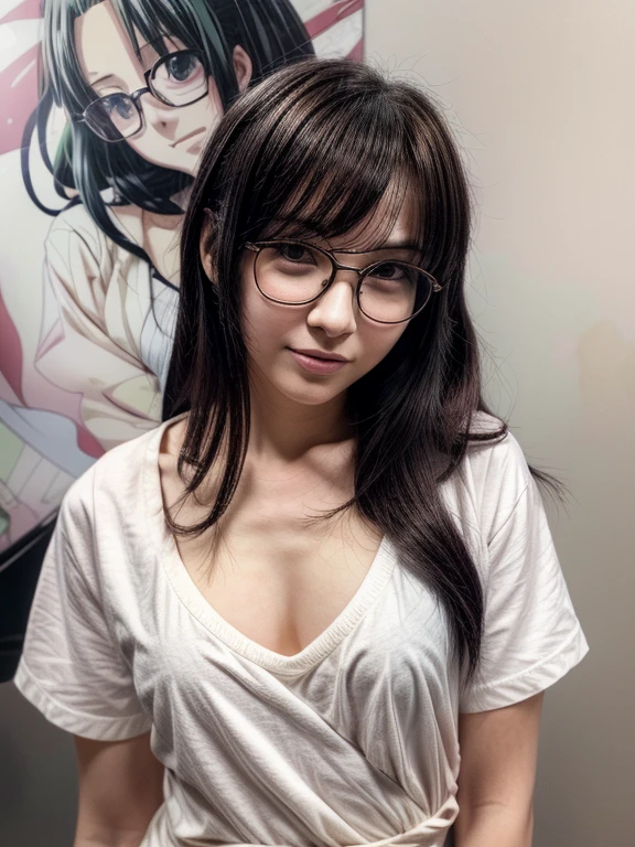 ((The most beautiful mom in Japan))、((Education Mom))、((wear glasses))、((Breasts that are too big and slightly saggy))、((Wearing a sleeveless white high-necked shirt))、((black high waist skirt))、((A body that satisfies all sexual desires))、((Perfect body))、((Black silky hair))、((Wearing a headband))、Obscene armpits are glimpsed、((She looks strong but has a kind face))、((armpit pussy))、((Face))、((Blowjob Pose))