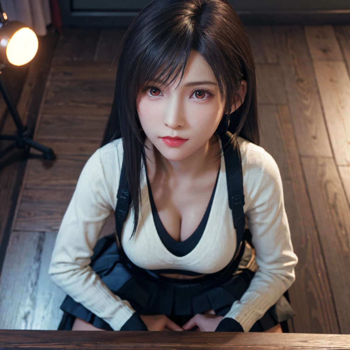highest quality, ((Realistic)), ((カフェの前に座るMature Woman)),((Turtleneck shirt:1.3)). 40k, photograph, masterpiece, highest quality, Dark Gray Background, ((Mature Woman, wife, mother, Mature Woman)), ((Plump breasts)), perfectionな顔, perfection , ((Large breasts)), ((1 girl with brown eyes and beautiful light black hair)). Beautiful Japanese Women,Ample, soft breasts and white skin, ((Very soft breasts)). Highly detailed face, Fine grain, Embarrassing, smile, summer, Daytime, (((Slave Collar))), whole body, Cleavage