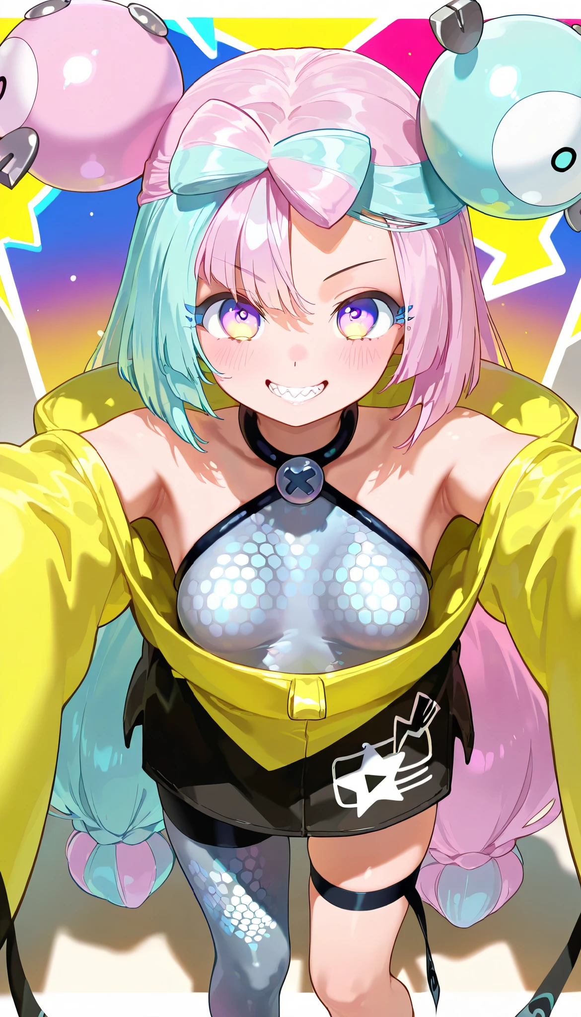 high resolution picture, masterpiece, best quality, amazing quality, solo, 1girl, rosa,iono,smile,small breasts