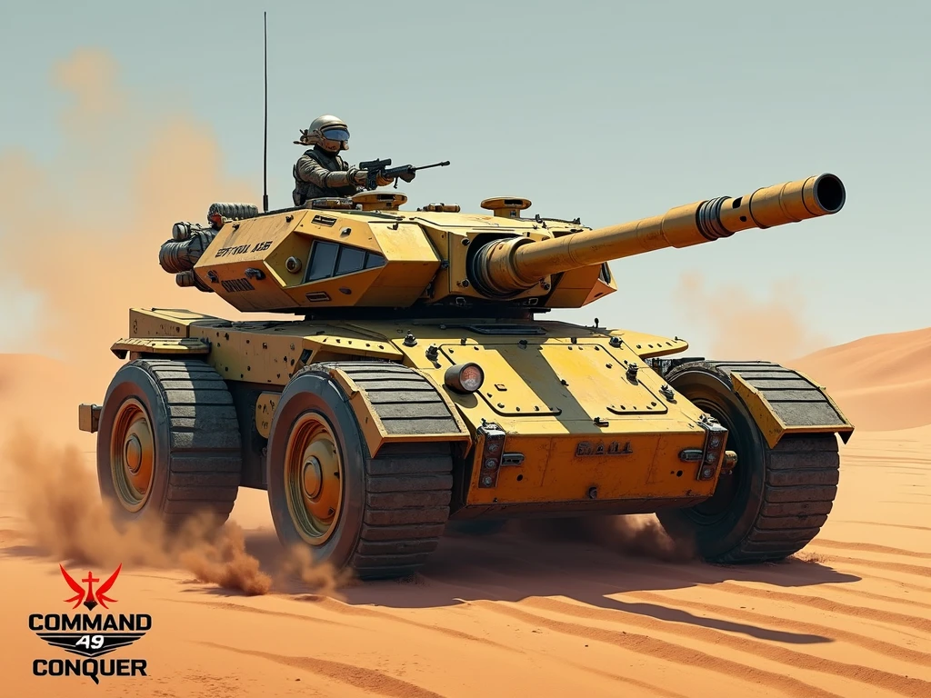 vintage style lithograph,monochrome lmnrsstnk,side view,tan and orange camouflage paint tank, <lora:Leman_Russ_Battle_Tank_-_Warhammer_40000_SDXL:0.85>,in arid plains,((large boxy turret)),no humans,landscape,sponson guns,laser cannon