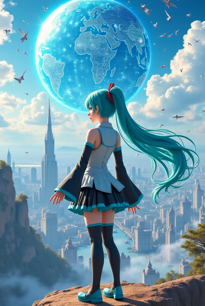 Hatsune Miku, the giant who eats the Earth