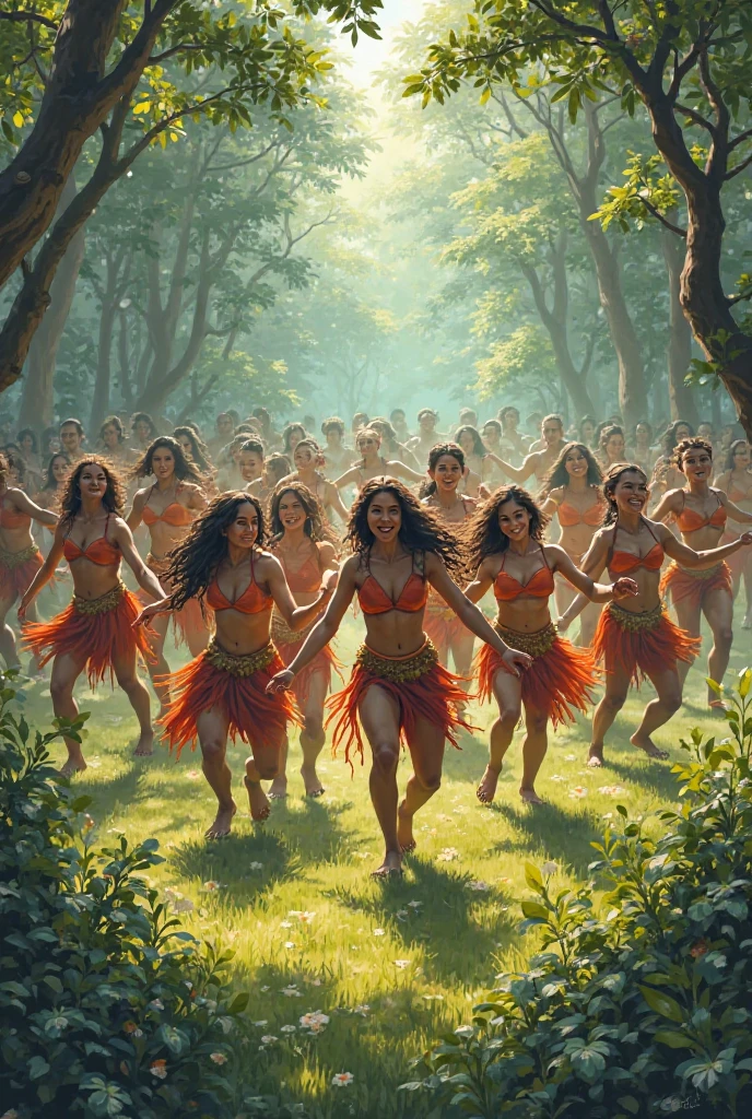 vibrant colorpencil drawing. full body view. white background, full frontal body view, naked five pale primitive cave woman battle eachother, jump high and fool around naked, highly detailed linework reminiscent of Frank Frazetta. bold color and texture like Boris Vallejo. light and airy atmosphere with soft, feathery brushstrokes like Carl Larsson. intricate, Norman Rockwelle-style