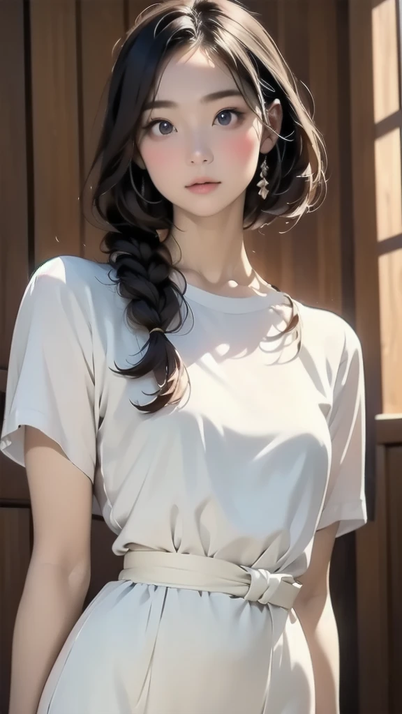 (masterpiece, Highest quality:1.2), One girl, alone,bony body、15 years old、Anime Style