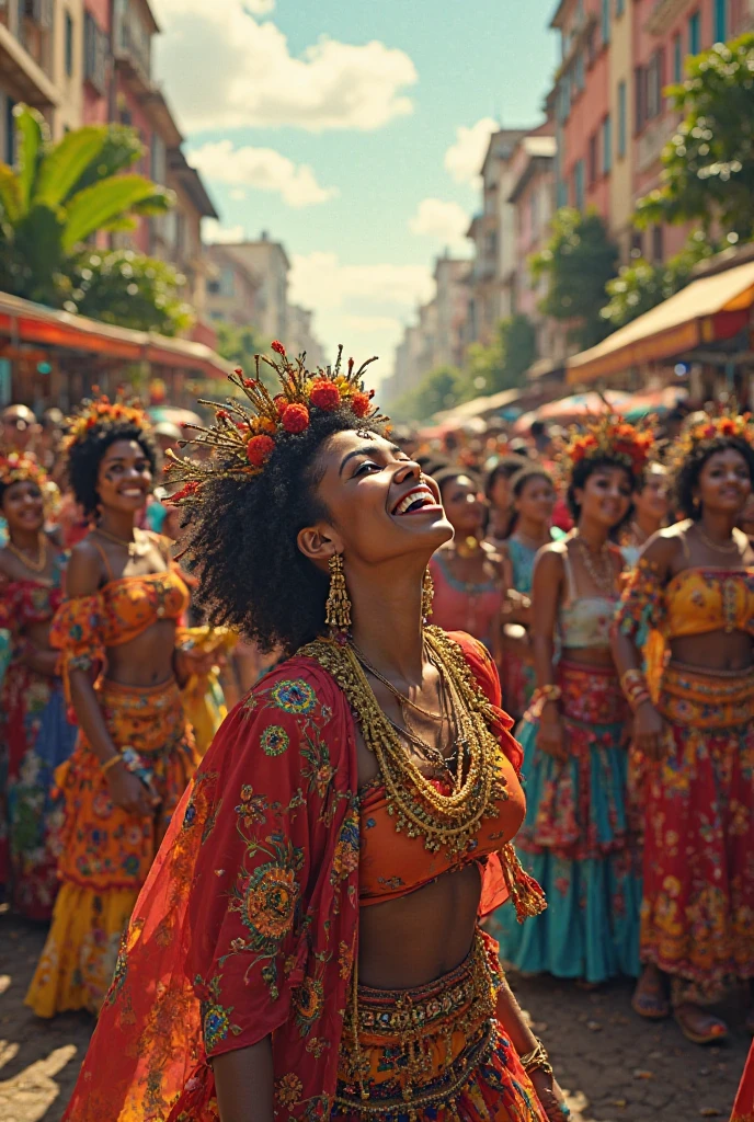 Images of  foreigners participating festivals in brazil