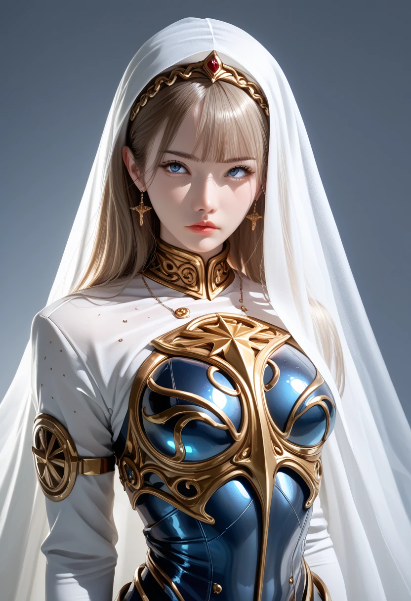 (shiny white skin:1.4),(a girl with bigbreast:1.6),(cute face:1.5) , (mystic gold statue:1.5) ,,(white blouse:1.4),(school uniform:1.5) extremely detailed CG unity 8k wallpaper