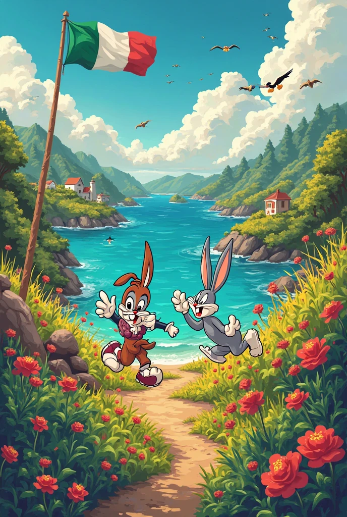 variety of poses, slim, gap, cute butt, tight body, Hopps, Babs, Cream, bunny, girl, blue eyes, ears drooping, lop-eared, VR headset as a backpack, standing, swim suit, bikini, happy, midday, disheveled masterpiece, detailed, NSFW, e621, detailed background, 8k, 4k . digital artwork, illustrative, painterly, matte painting, highly detailed