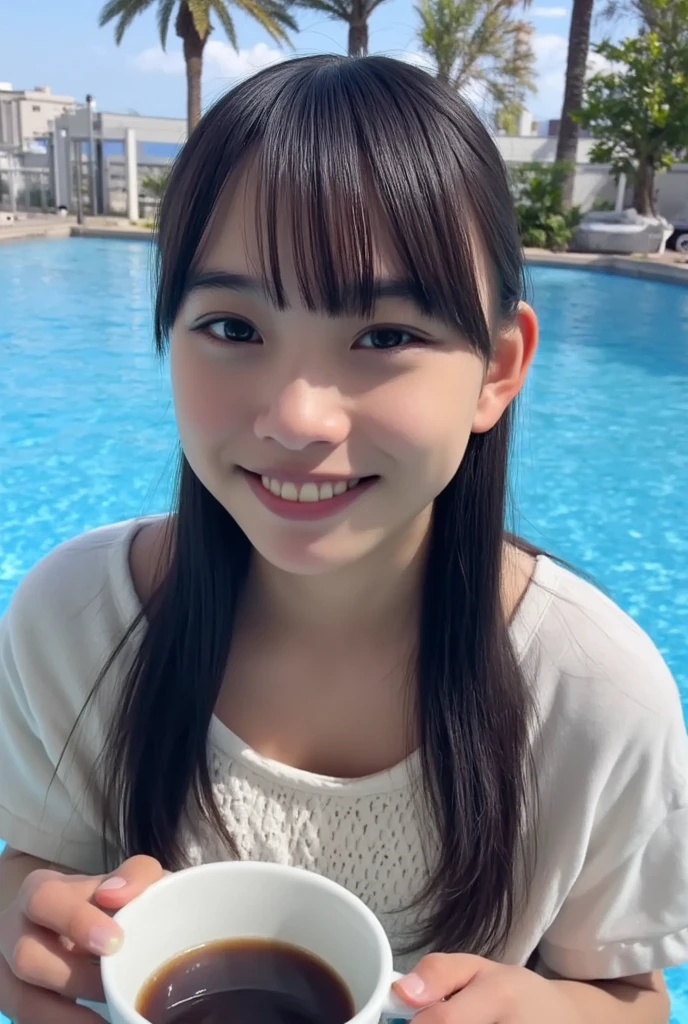 Beautiful, sculpted figure,Shy expression、Blushing slightly on the cheeks、Plump Thighs、Young,Beautiful beauty,Raccoon face,Bob Hairstyle、Japanese,Beauty,Girl,Standing with your legs apart,Posture: Standing,Chubby,Plump,Thighs,cute、Watching the audience、High resolution、Very detailed、masterpiece、(8K、highest quality、masterpiece:1.2)、(Realistic、Photorealistic:1.37) High Resolution、Ultra-detailed、One girl 、cute face, solo,Beautiful smile, Depth of written boundary, Lens flare light、(Blushing your nose)、(Laughter:1.15)、Small breasts、Beautiful and delicate eyes、Floating Hair Nova Frog Style ((Best image quality、8K、masterpiece:1.3))、whole body,Beautiful legs,Realistic high quality photos、highest quality、Very cute girl~Well-formed face、An idol-like smile、Long Hair,Mouth gloss,Glossy mouth,