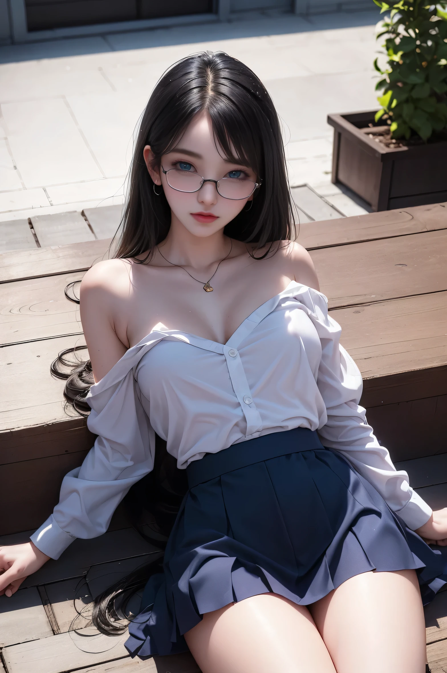 ulzzang-6500-v1.1, (original photo:1.2), (lifelike:1.4), Beautiful and delicate girl, Very detailed eyes and face, Beautiful and delicate eyes, ridiculous, incredibly ridiculous, File size is huge, super detailed, high resolution, Very detailed, best quality, masterpiece, ((fashion clothing,Various colors)), illustration, Very detailed, CG, Unite, 8k wallpaper, Astonishing, fine details, masterpiece ,best quality, Very detailed CG uniform 8k wallpaper, There is light on the face, light, 1 girl, 16 years old, long white hair, side splits, (big breasts), (No)), (Glasses), (camel toe), (half), (pantyhose)), ((black hip skirt)), ((Squatting, spread your legs)),