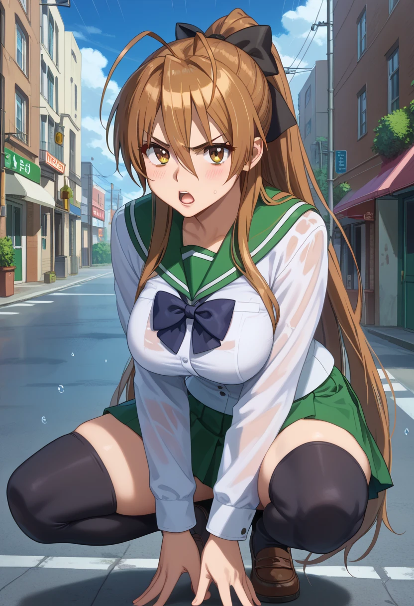 nsfw,hentai,bitch,,Highest quality, Great quality, 16K, Unbelievably absurd, Very detailed, 2.5D, delicate and dynamic, (Sailor Jupiter),blue sky, Small face, Very delicate facial expressions, Delicate eye depiction, Very fine hair, (One man and one female), erotic, Sexy Woman, Muscular, Height: 175cm, Light brown long hair,ponytail、 Sexy long legs, sailor senshi uniform, Makoto Kino, 独奏, skirt, brown hair, green sailor collar, green eyes, green choker, outdoors, gloves, green skirt, sailor collar, white gloves, bow, jewelry, boots, hair ornament, choker, elbow gloves, ponytail, sky, earrings, green footwear, day, magical girl,Glowing Skin,1990s \(style\),、(F-cup beautiful breasts)、tall、Sweating all over the body、vapor、((Blowjob)),((Filling her mouth with a big penis)),(Ejaculating male genitalia),Semen-covered woman,Beautiful big breasts、A face writhing in pleasure、Ahegao、Scream、Sweaty,,Cinema Lighting, (完璧なGlowing Skin:0.6),Always high quality CG Unity 8K wallpaper
