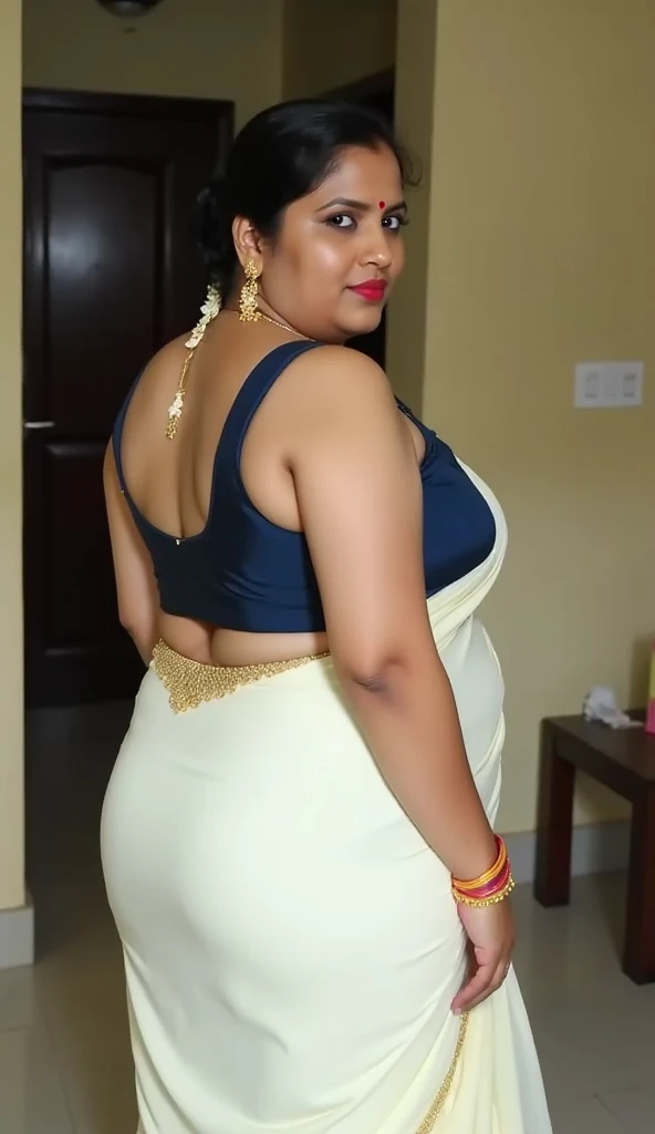 Foto RAW, photorealistic, photography, full body shot, master shot, perfect eyes, goddess like beauty, pierced eyes, perfect thick chubby mallu Desi aunty bhabhi, Full figured woman, juicy thick figure, bulky figure, curvy, fleshy curvy figure, voluptuous body, wide body, full figured aunty, Sexy navel folds, fleshy figure, heavy figure, Wearing a Stanapatta, a chest-band.Saree model, model Photography, Indian saree shoot, Indian traditional wear advertising photography, traditional wear brand shoot, face of Indian actress Sonakshi Sinha, masterpiece, realistic, realism, incredible details, pleasure, photorealism, detailed skin, skin pores, high contrast, photorealistic Artstation 8k HD digital art trend of high definition and detailed realistic skin texture, ultra detail, realistic skin texture, armature, best quality, ultra high definition, (photorealistic:1.4),, high resolution, detail, raw photo, sweat, Re sharp, by Lee Jefferies Nikon D850 Film Stock Photo 4 Kodak Portra 400 Camera F1.6 Lens Rich Color Ultra Real Realistic Realistic Textures Dramatic Lighting Unreal Engine Trending at Art Station Cinestill 800,(pele altamente detalhada: 1.2), 8k UHD, DSLR, soft-lighting, alta qualidade, grain of film, Fujifilm XT3,she didn't like to wear blouse or bra, She doesn't like to wear bra or blouse as it is against her traditional customs, wearing a Bra or blouse is against her forbidden in her tribes ritual, traditional no blouse saree, detailed hairy armpits, hyper realistic skin, skin pores, sweat, visible veins on the body, lifelike texture, aesthetic,