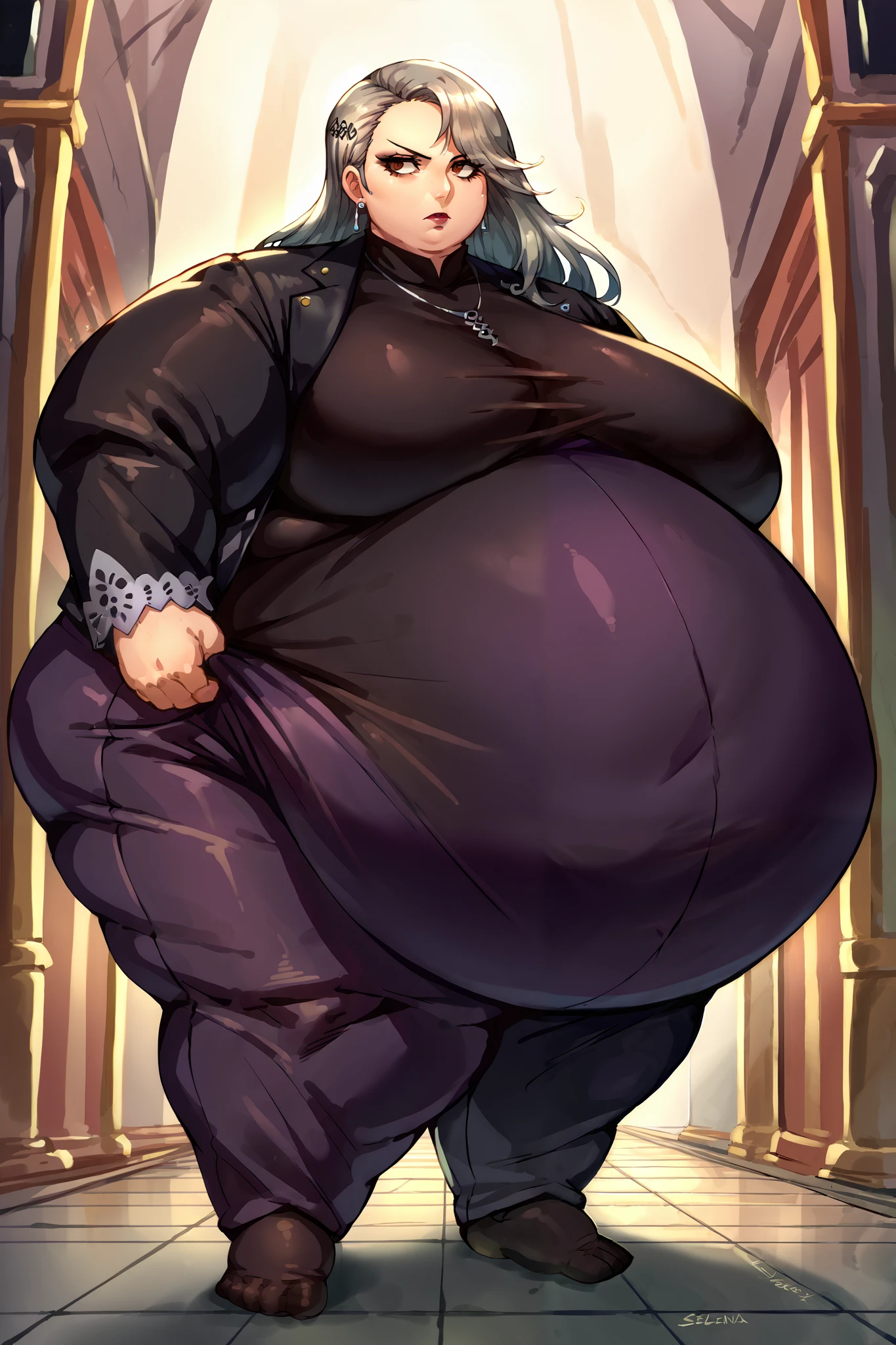 (masterpiece, highest quality, super detailed)queen slime、Detailed hands, Detailed Face, detailed feet, Detailed Eyes, young girl, thick thighs、Girl with thick fat chunky physique ,Completely color-coded beauty、Luxurious cloak、lie down、sleepy face