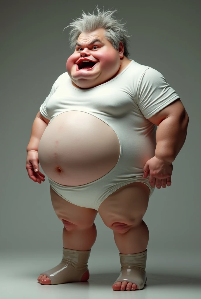 Naked fat korean man with big penis