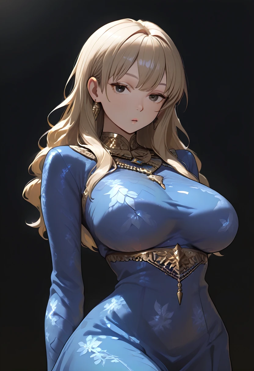 anime, ultra detailed, hyper detailed, best quality, highres, 4K, master piece, 1 female, 28-year-old, Navia, sexy lingerie, gigantic, huge breast, France city, crowded, (accompanied by female bodyguards),