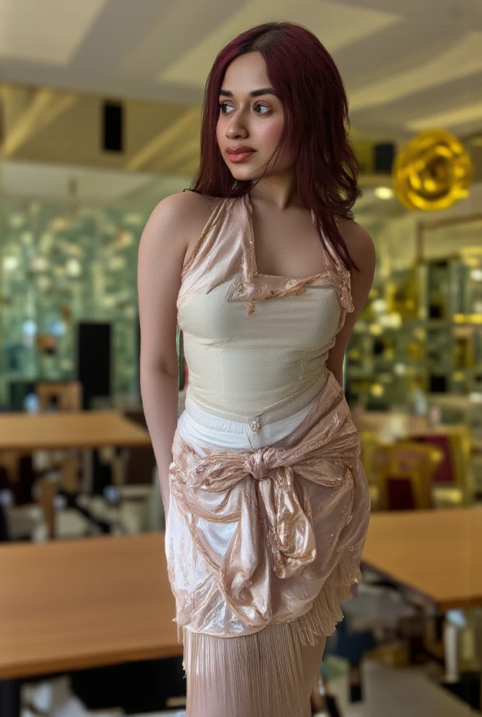 The skirt is broken，You can see the pink nipples，There is no small and exquisite pussy，Fits the body shape of the original picture，real