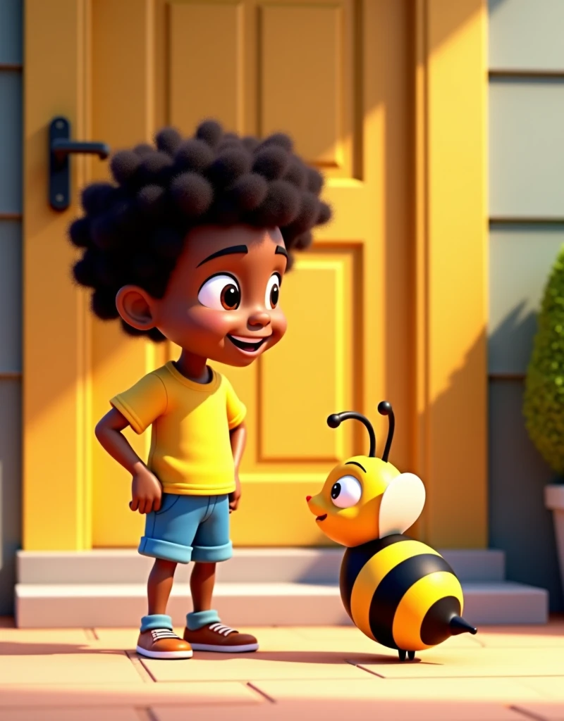 Child cute 3d black bee