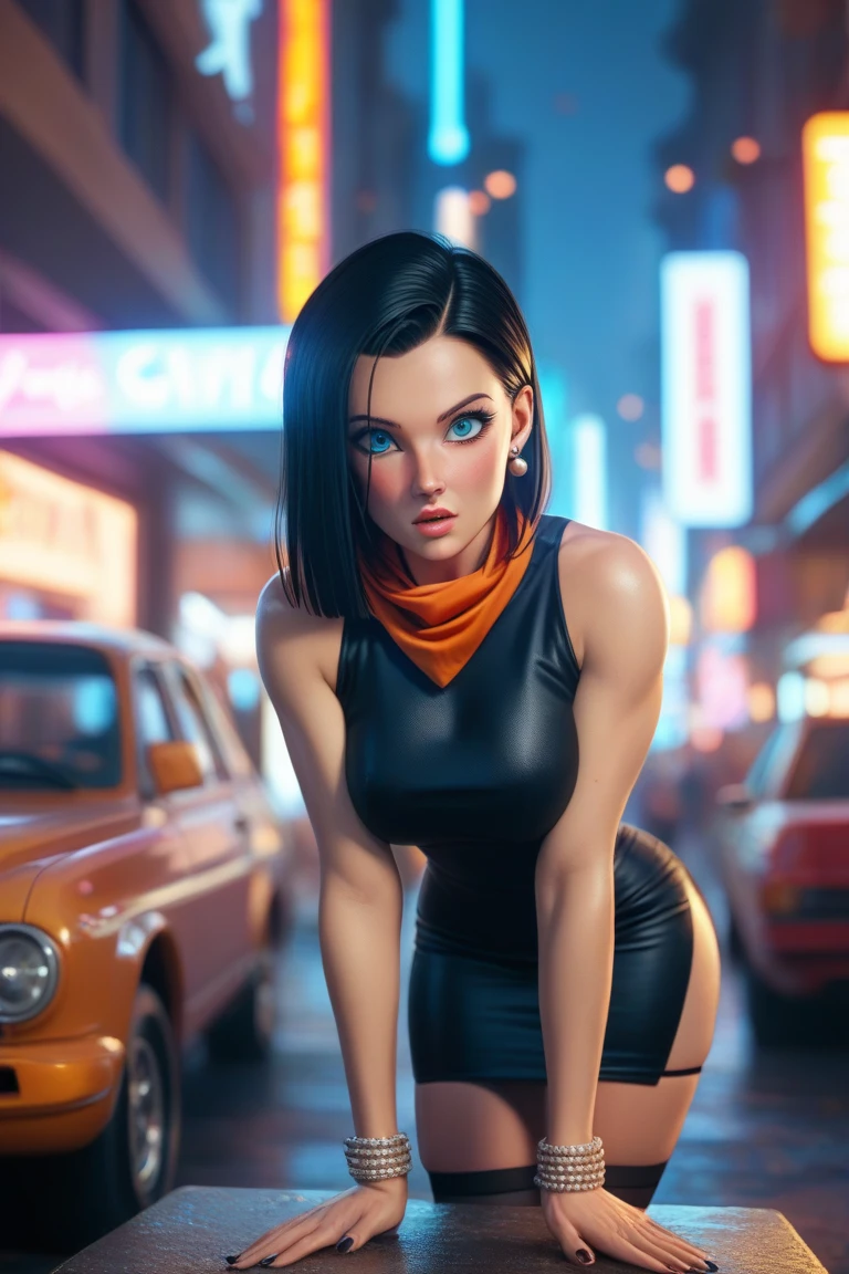 (realistic, photorealistic), masterpiece, best quality,solo,1girl, (Riley Fairfeather) standing, street,very short hair, purple eyes,small breasts, black hair, (multicolored hair), short hair,t-shirt, skirt, looking at viewer, green hair,smiling, happy,
<lora:RileyFairfeather-001:0.8>