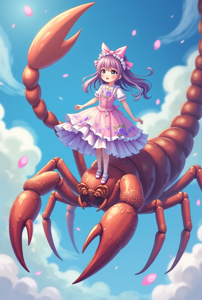 happy laughing girl hugging giant millipede worm, (pink dress:0.8) <lora:millipede:0.4> , playground