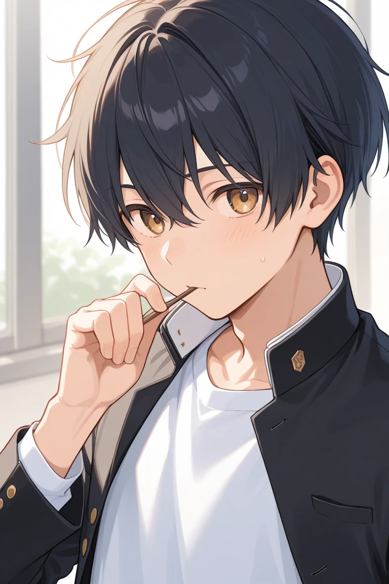 (((masterpiece))), (((best quality))), ((ultra-detailed)), (8K),NSFW,1girl,(((Tomboy))), (((boyish))), black hair, extra short hair, pixie cut,ta,Chibi,short girl,minimum girl,((soccer uniform)),(flat chest), (((holding penis))),handjob,com on face,bukkake,
