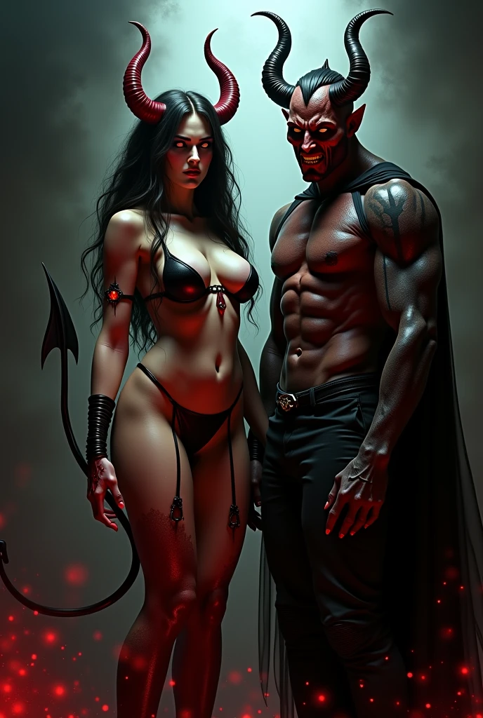 A masterpiece, Gothic-Horror image, 8k, hyper HD, Highly delicate and horrific beautiful image of three young naked people twisted and merged into a single statuette figure in a gloomy underworld, (1woman, 2men), young (18 years old); 1woman, young, nude, gorgeous, with short heavy blonde hair; a young black nude man and a young nude European man, both beautiful and attractive; all three merged into a twisted, statue in a dark desolate underworld, dark somber lighting