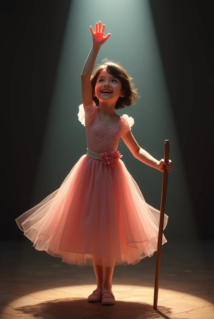 Dance photography;A dancer,Solitary;A little girl in a gorgeous long dress(Girl),Princess dress,中式Simple style的裙子,pink,Conservative style,Smudged skirt hem;The movements of the dance;elegant,Flexible skirt,Running towards the high skirt;Long hair,Long hair披肩。Full body view,front; Simple style;Minimalism。Background of Flatness,Absolute pure color;White background,Pure white background;Panoramic photography;Depth of Field, Extraordinary details, masterpiece, high quality, 4K,cinematic lighting, motion blur, depth of field, sparkle, ray tracing, reflection light, anatomically correct, uhd, textured skin, best quality, super detail, highres, high details, accurate, high quality, award winning