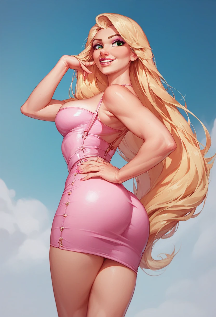 ((beautiful sexy bimbo)), blonde hair, long ponytail, blue eyes, (nicolette shea:1.5), red lips, ((playboy bunny costume)), ((perfect silicone breasts)), ((perfect body)), ((curvy)) fishnets, ((squatting, legs spread)), ((looking up at camera, high angle)), ((hourglass figure, huge breasts, thick thighs)), perfect hands, perfect fingers