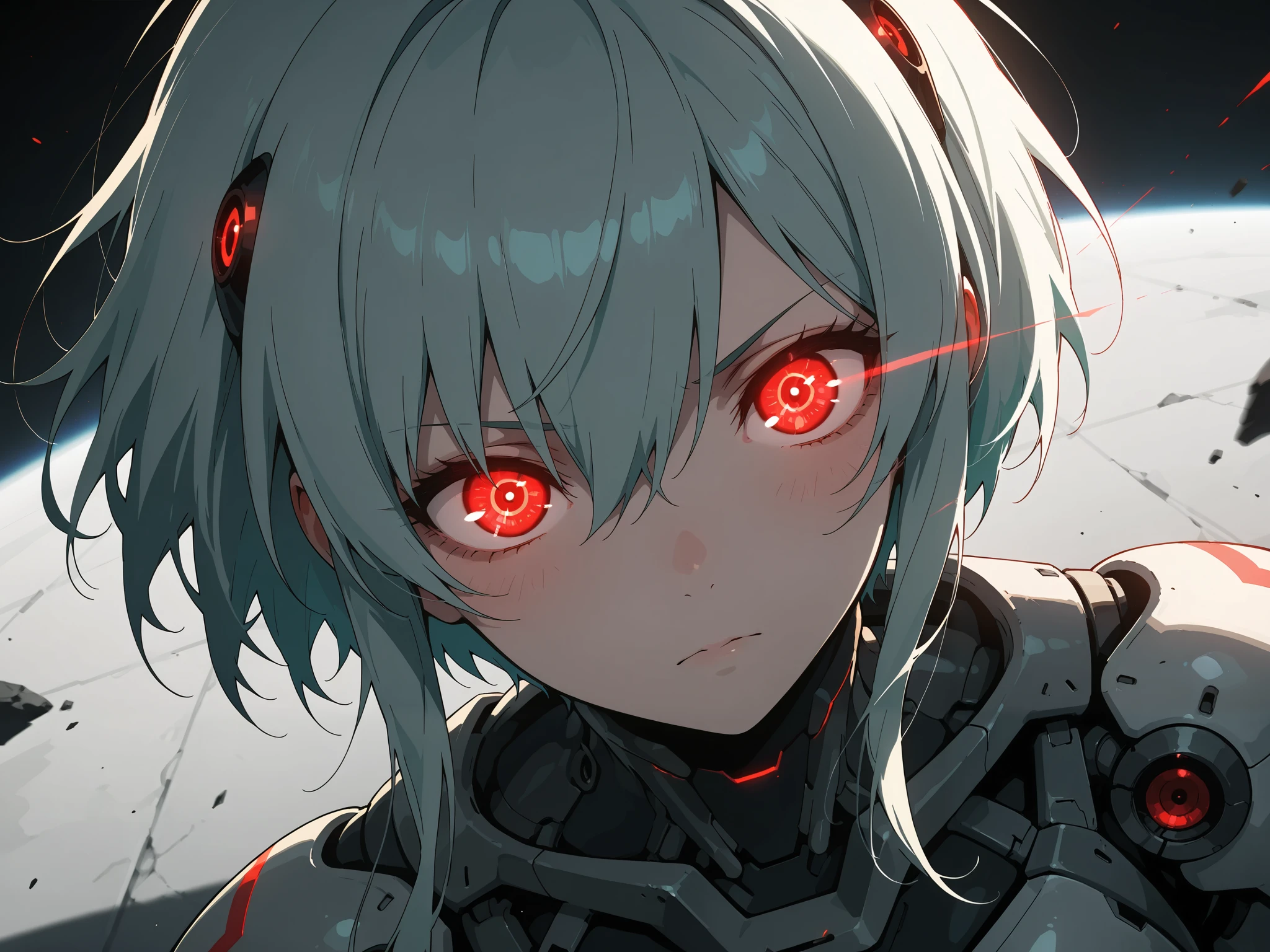 score_9, score_8_up , score_7_up , UHD, Masterpiece, amazing quality, very aesthetic, absurdres, ultra-detailed, break, masterpiece, best quality, ultra-detailed, 8k, illustration, (Cyborg's Eye:1.5, Cybernetic Eye:1.7, dynamic angle:1.3, effect being analyzed:1.3, Circle for Analyse, Magical formation data unfolds around the eyes), Close-up of the eyes:1.5, absurdres effect