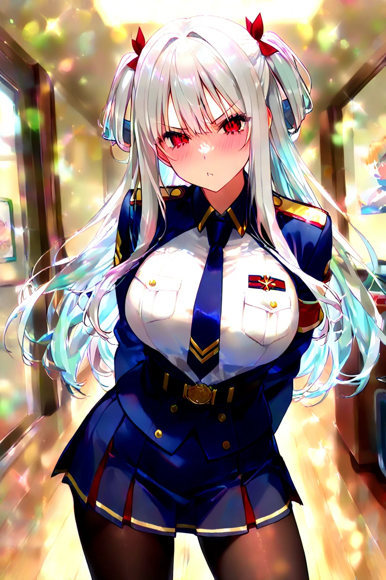 Ainda um gatinho (DXD), 2 garota, policial,bra, police hat, Policial, seios muito grandes,enjuelhada,cara de assustada,