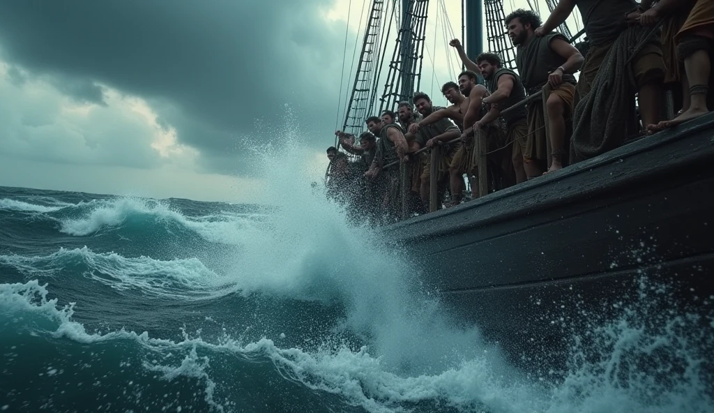 the crew of the boat face many dangers