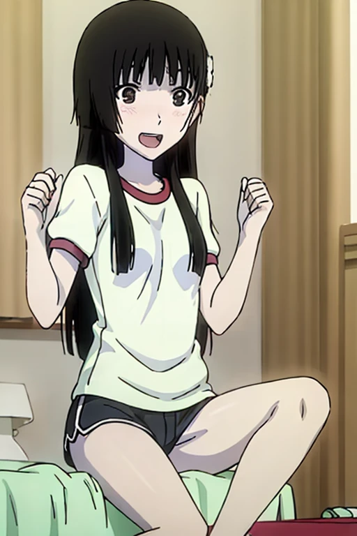 score_9, score_8_up, score_8, source_anime, 1girl, solo, classroom, black eyes, black hair, hair bun, , expressionless, miniskirt,, sitting, thighhighs
room background, simple background,open legs,spread legs,panties