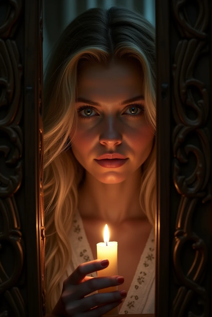 Chapter 10: The Last Ritual"Caroline is performing the final ritual in the attic, with the help of Jill and the spirits of the mansion. Voodoo symbols and lit candles surround the circle where Caroline is concentrated.. Violet e Luke tentam interromper o ritual, but are held by spirits. A bright light begins to envelop the mansion as the words of the ritual are spoken.. The atmosphere is charged with energy and hope for liberation."